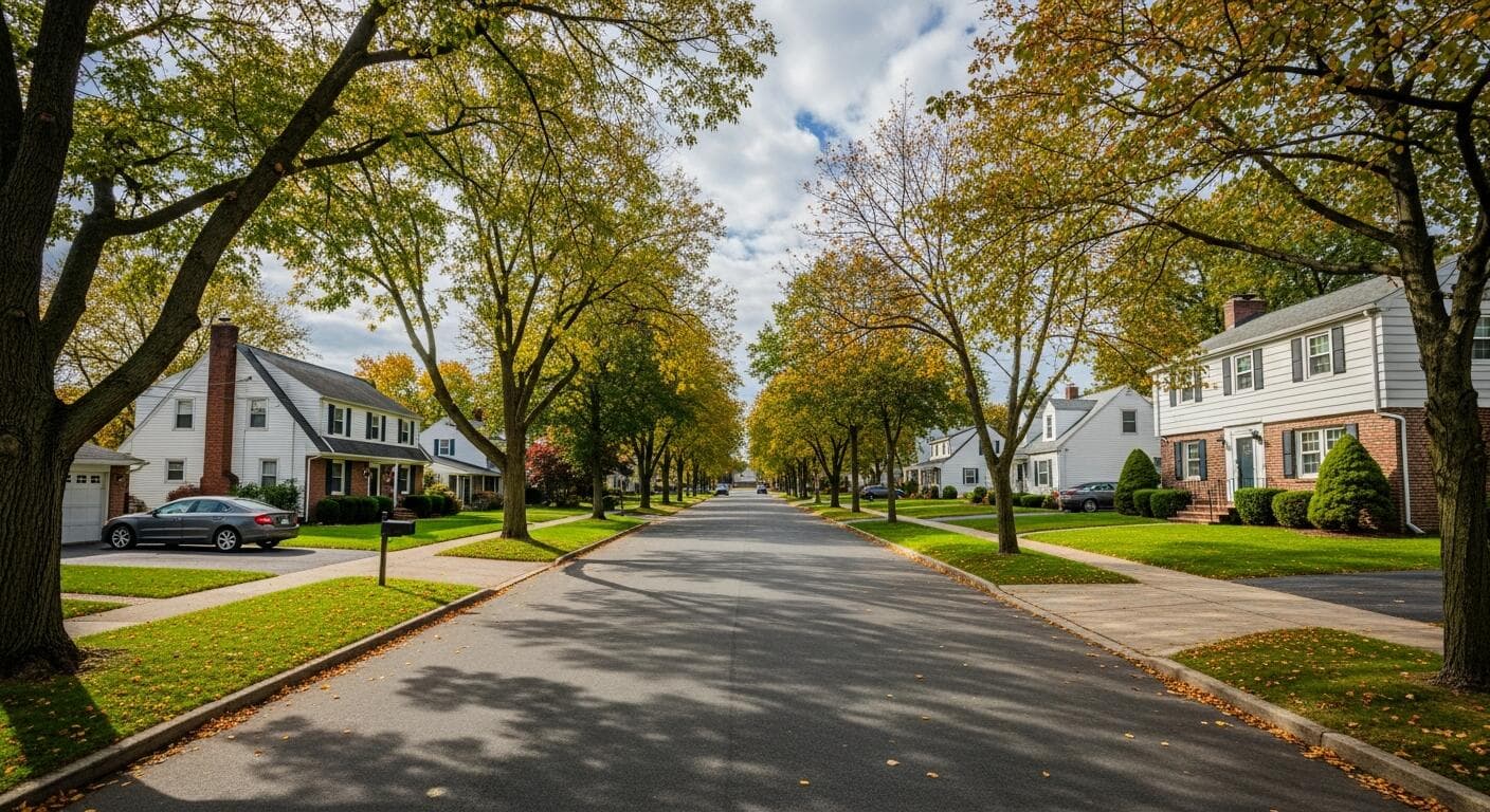 Residential neighborhood in Balmville, NY