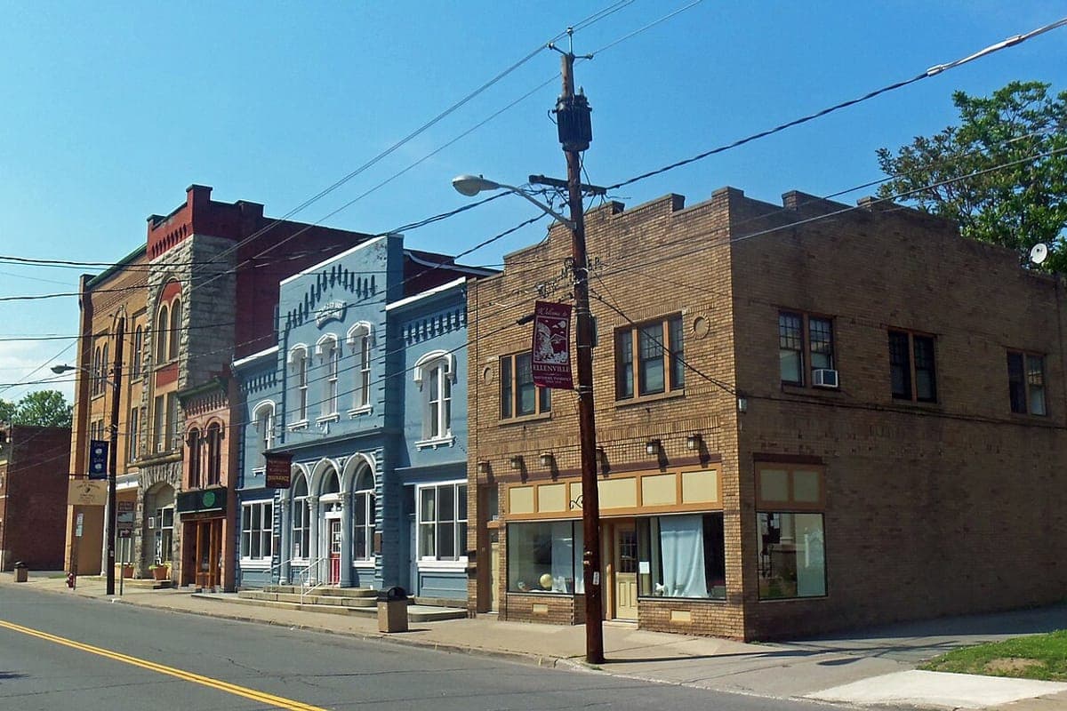 Buildings on Canal Street in Ellenville, NY