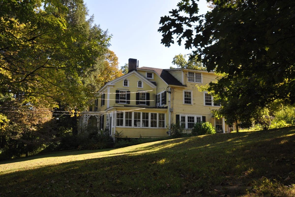 Historic farmhouse at Shady Brook Farm in Marlboro, NY