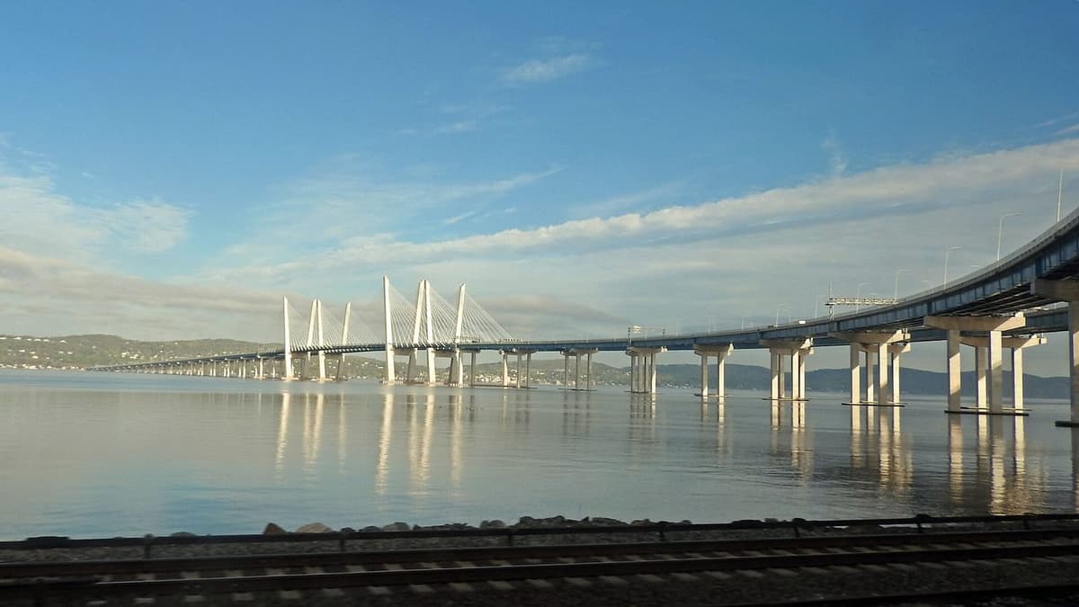 The Governor Mario M. Cuomo Bridge (new Tappan Zee Bridge) over the Hudson River