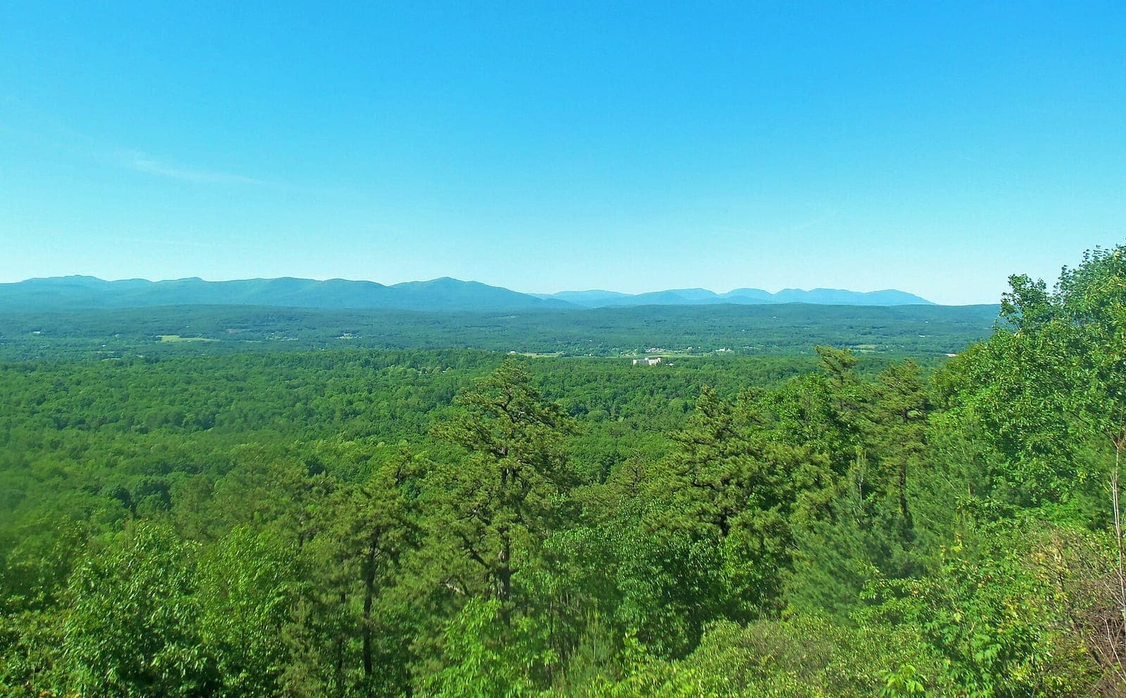 The Catskill Mountains seen from the Shawangunk Ridge near Kerhonkson, NY