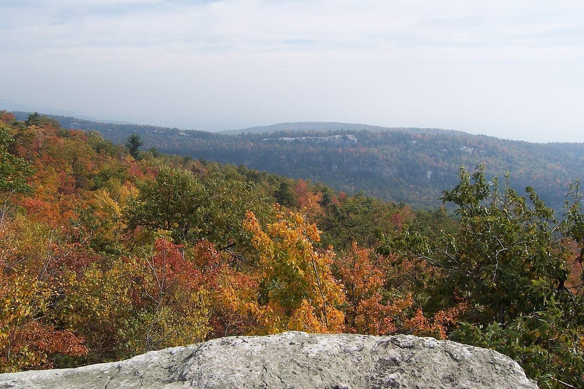 The Shawangunk Ridge ("the Gunks") near New Paltz, NY