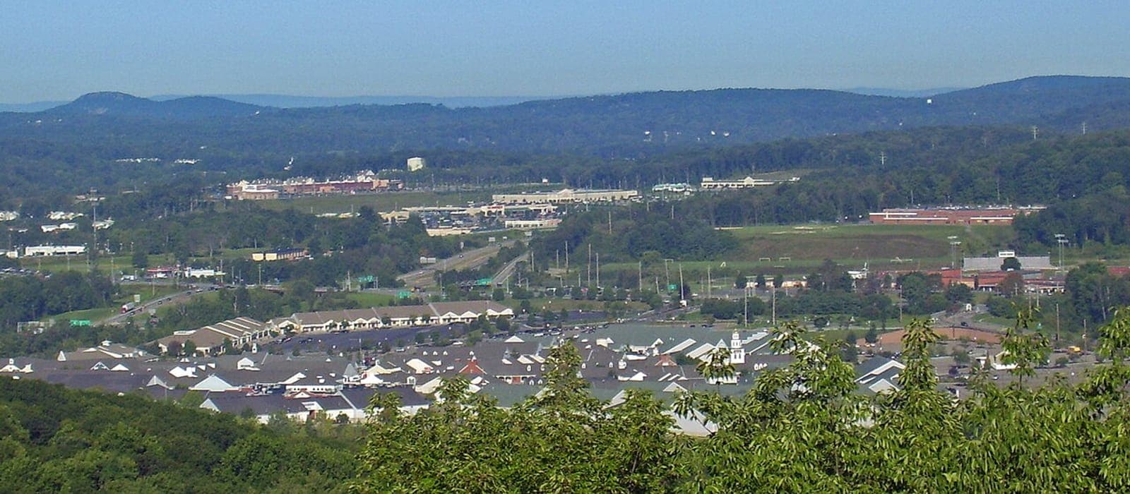 Woodbury Common Premium Outlets seen from US 6 in Central Valley, NY